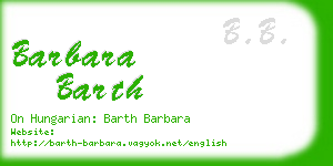 barbara barth business card